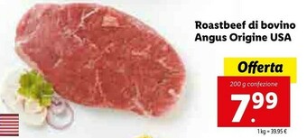 Lidl Roastbeef Di Bovino Angus Origine Usa offerta