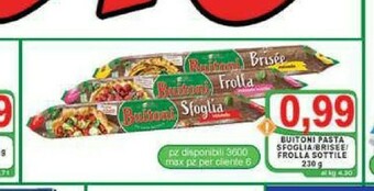 Gros Buitoni Pasta sfoglia offerta