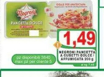 Gros Negroni Pancetta offerta