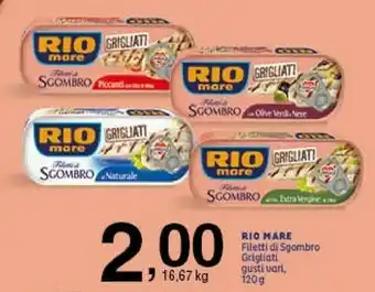 Sigma Rio Mare Filetti Di Sgombro Grigliati Al Naturale 120 G(ml) offerta
