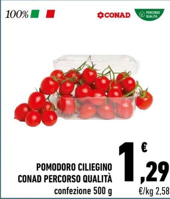 Conad Pomodoro Ciliegino Conad Percorso Qualità confezione 500 g offerta