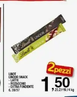 Sigma Lindt Lindor Latte - Extra Fondente Bianco offerta