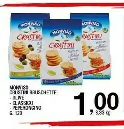 Sigma Monviso Crustini Bruschette Olive 120 G offerta