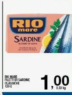 Sigma Rio Mare Sardine All'Olio Di Oliva 120 G(ml) offerta