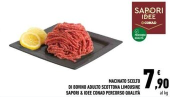 Conad Macinato Scelto Di Bovino Adulto Scottona Limousine Sapori & Idee Conad Percorso Qualità offerta