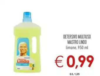 Conad Mastro Lindo Detersivo Multiuso Limone 950 ml offerta
