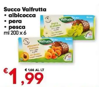 DeSpar Express Succo Valfrutta albicocca, pera, pesca ml 200 x 6 offerta