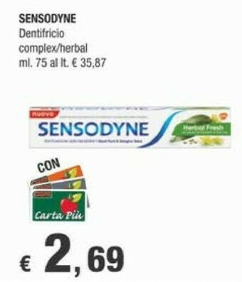 Crai Sensodyne 3389181130759 Dentifricio Dentifricio Anticarie 75 G 75 Ml offerta