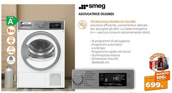 Expert Smeg Asciugatrice DGA38EX offerta