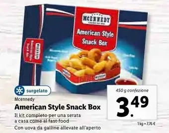 Lidl Mcennedy American Style Snack Box 450g offerta