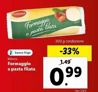Lidl Milbona Formaggio A Pasta Filata offerta