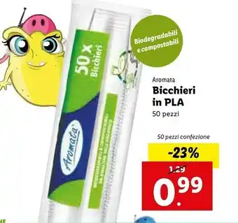 Lidl Aromata Bicchieri In PLA offerta