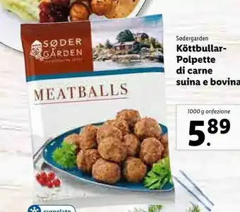 Lidl Sodergarden Kòttbullar- Polpette Di Carne Suina E Bovina offerta