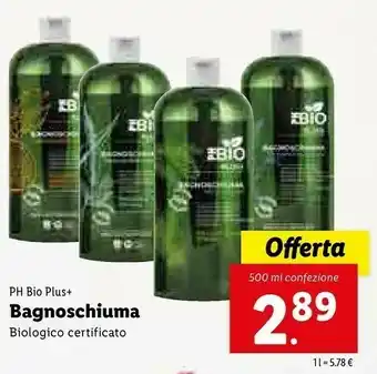 Lidl Ph Bio Plus+ Bagnoschiuma offerta