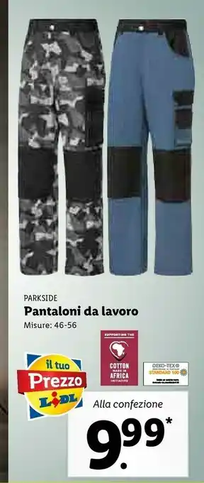 Lidl Parkside Pantaloni Da Lavoro offerta