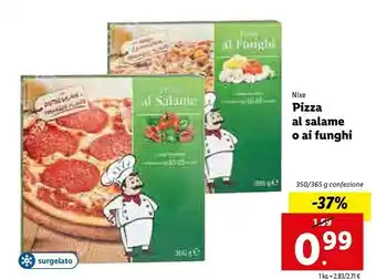 Lidl Nixe Pizza Al Salame/ Funghi offerta