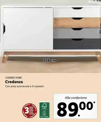 Lidl Livarno Home Credenza offerta