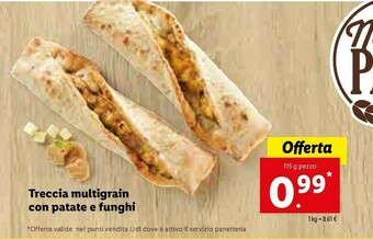 Lidl Treccia Multigrain Con Patate E Funghi offerta