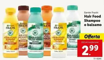 Lidl Garnier Fructis Hair Food Banana Shampoo 350ml offerta
