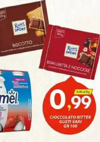 Vivo Supermercati Ritter sport Cioccolato Fondente 100 G(ml) offerta