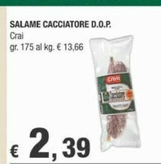 Crai Crai Salame Cacciatore 175 G offerta