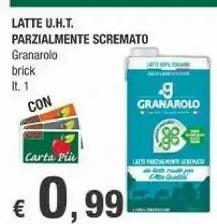 Crai Granarolo Piacere Leggero Latte UHT Parzialmente Scremato 1000 G(ml) offerta