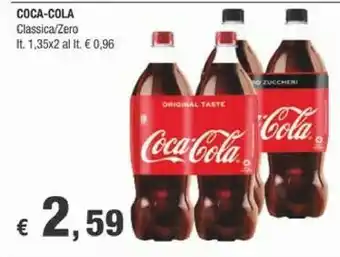 Crai Coca-Cola - Coca Cola Zero Zuccheri Zero Calorie 1350 G(ml) offerta