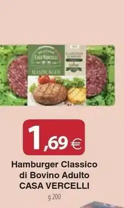 Docks Cash&Carry Casa Vercelli Hamburger Classico Di Bovino Adulto offerta