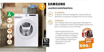 Expert Samsung Lavatrice WW10T554DTW/S3 offerta