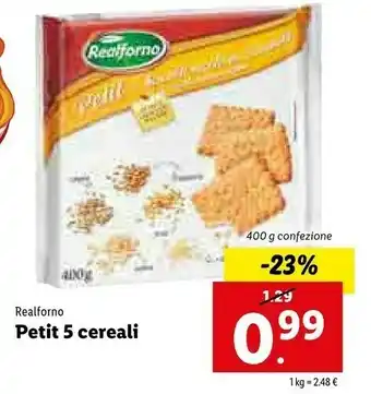 Lidl Realforno Petit 5 Cereali offerta