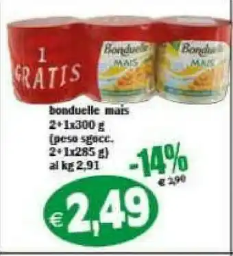 Gros Bonduelle Mais offerta