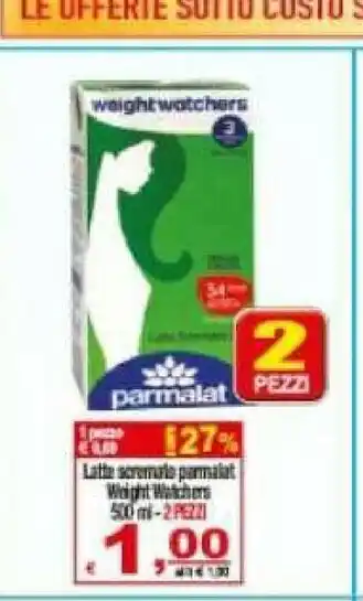 Gros Parmalat Latte parzialmente scremato offerta