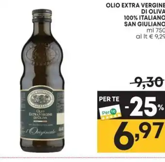OLIO EXTRA VERGINE DI OLIVA 100% ITALIANO SAN GIULIANO ml 750