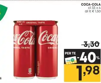 Pam COCA-COLA cl 33 x 4 offerta