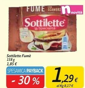 Carrefour Market Sottilette - Fumè Con Scamorza 158 G(ml) offerta