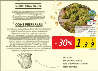 Carrefour Market Uva Bianca Senza Semi offerta