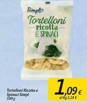 Carrefour Market Simpl Tortelloni Ricotta E Spinaci offerta