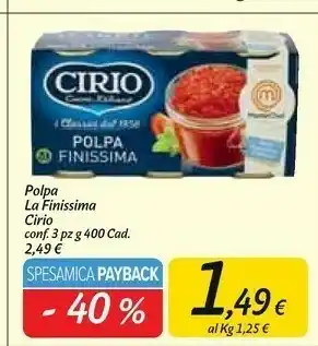 Carrefour Market Cirio La Finissima Polpa offerta