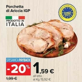 Carrefour Porchetta Di Ariccia Igp offerta
