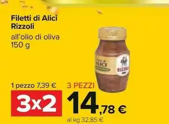 Carrefour Rizzoli Filetti Di Alici offerta