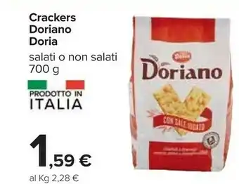 Carrefour Doria Doriano Cracker Salati 700 G(ml) offerta