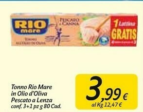 Carrefour Market Rio Mare Tonno All'Olio Di Oliva offerta
