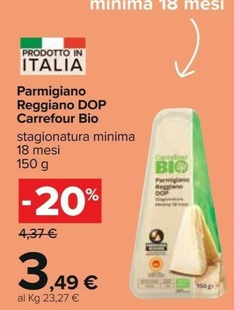 Carrefour Carrefour Bio Parmigiano Reggiano Dop offerta