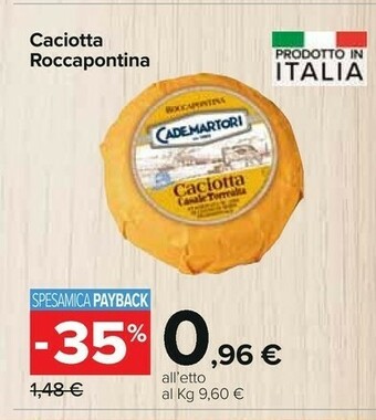 Carrefour Cademartori Caciotta Roccapontina offerta