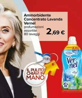 Carrefour Vernel Ammorbidente Concentrato Lavanda offerta