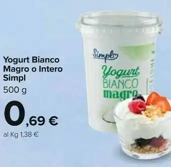 Carrefour Yogurt Bianco Magro O Intero Simpl offerta