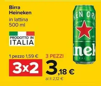 Carrefour Heineken Birra Premium Quality 500 G(ml) offerta