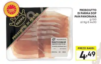 Pam PROSCIUTTO DI PARMA DOP PAM PANORAMA g 100 offerta