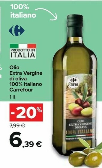 Carrefour Carrefour Olio Extra Vergine Di Oliva 100% Italiano offerta