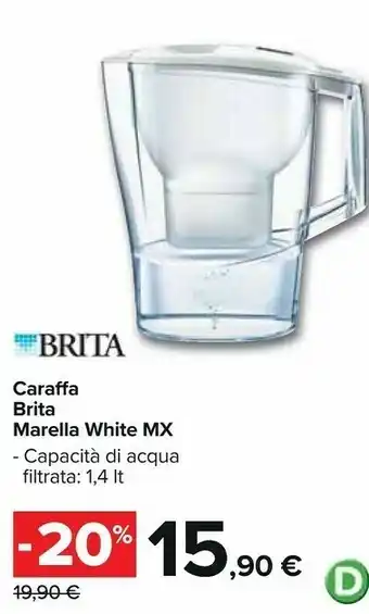 Carrefour Brita Caraffa Marella XL Blue Con Maxtra+ offerta
